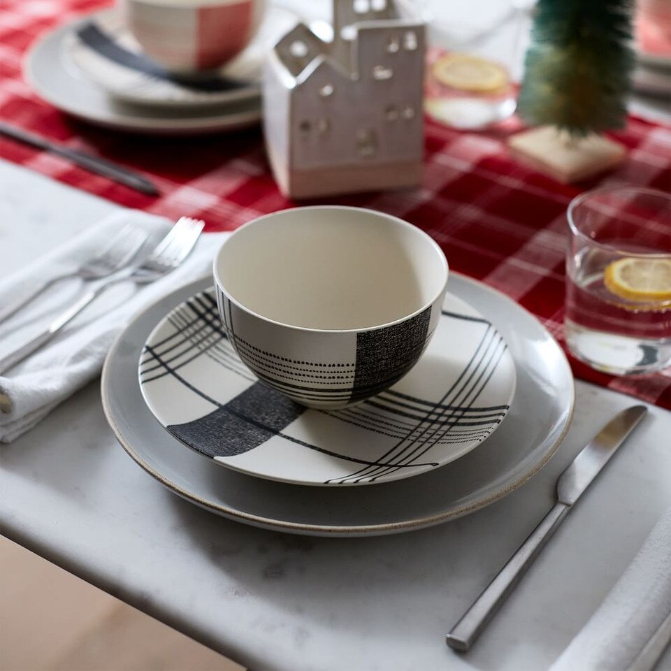 Origin Plaid Cereal Bowl West Elm Australia